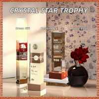 Artisanat en cristal K9 avec base en bois et lumière LED, personnalisable, cérémonie de remise de prix, souvenir, décoration lumineuse créative, cadeau