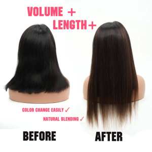 Extensions de cheveux indiennes Remy invisibles en forme de U, super double trame, qualité supérieure, ajustement parfait, aspect naturel, doux et soyeux, sans perte de cheveux - Product Image 5