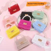 Nouveau Modèle 2025 Petit Sac Bandoulière en PVC pour Enfants, Vente Directe Usine, Mini Sac à Main Creux avec Fermeture Éclair, Sac Transparent Gelée