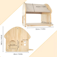 Lit pour animaux en bois massif sculpté, niche royale vintage pour chien, grotte pour chat, meubles pour chat en gros, pour petits chiens