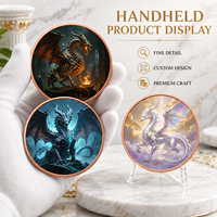 Pièce de monnaie en cuivre pur 999 de 5 oz, série Dragon Western personnalisée, relief 3D, couleur UV, médaille d'art de collection, pièces de monnaie originales