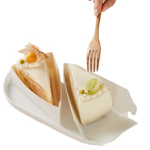 Box Factory Supply Attractive Price Coated Paper Triangle Cake Holder White Cake Box Paper