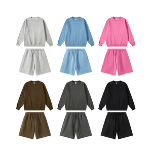 Set 2 Pezzi all'Ingrosso: Felpa Oversize e Pantaloncini con Elastico in Vita, Abbigliamento Casual Sportivo da Casa e Strada per <span class=keywords><strong>Uomo</strong></span> - Product Image 3