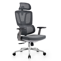Mobilier moderne à dossier haut bon marché ordinateur inclinable pivotant réglable appuie-tête ergonomique chaise de bureau en maille de qualité avec roulettes