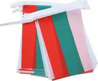 Guirlande de drapeaux nationaux bulgares en polyester, résistante aux intempéries, pour bars, écoles et fêtes – Vente en gros
