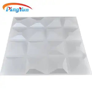 Nuovo Design Pvc pannello di parete decorativa Pvc pannelli di parete per esterni quadrati moderni alta lucida flessibile parete impermeabile decorativo Pv