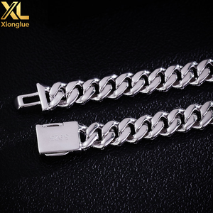 Wholesale Price S925 Silver Rhodium Plated Luxury Iced Out D VVS Moissanite Cuban Chain Bracelet 6mm-15mm Women <b>Men</b> - Product Image 2