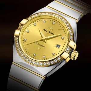 Montre mécanique automatique de <span class=keywords><strong>luxe</strong></span> pour <span class=keywords><strong>homme</strong></span> AILANG avec lunette sertie de diamants, cadran analogique en acier inoxydable, <span class=keywords><strong>Black</strong></span> <span class=keywords><strong>Friday</strong></span> 2026 - Product Image 4