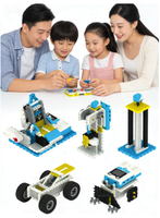 Robot Eléctrico Programable, Juego de Bloques de Construcción STEM, Educación Científica, Ensamblaje DIY, Engranajes Mecánicos, Kits de Juguetes Electrónicos, Coche IA