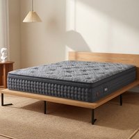 Matelas hybride King Size en gros d'usine, emballé et roulé, avec mousse à mémoire de forme au gel et latex mélangés, ressorts ensachés, design contemporain, fermeté moyenne