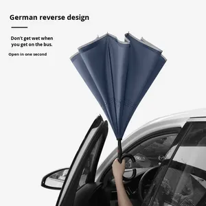 Paraguas Invertido Alemán Tipo C <span class=keywords><strong>de</strong></span> Mango Largo, Automático, Doble Capa, Gran Tamaño, Transpirable, Reforzado, Resistente al Viento, Publicitario para Automóviles, 8k - Product Image 2