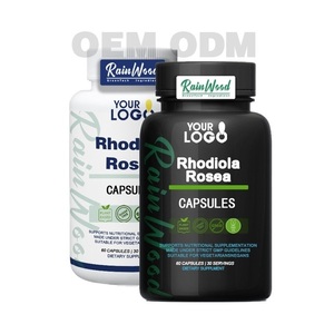 OEM Rhodiola Rosea экстракт капсулы с 3% салидрозиды 1% розавины Органическая родиола розовая капсула - Product Image 2