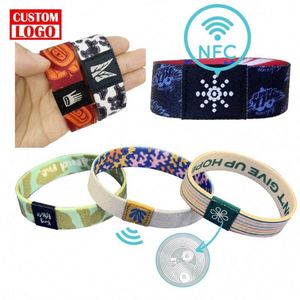 Pulsera de Tela NFC para Festivales, Pulsera de Tela Elástica Personalizada, Pulsera NFC - Product Image 1