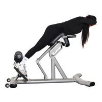 Banc d'extension dorsal réglable à usage commercial, chaise romaine, hyperextension à 45 degrés
