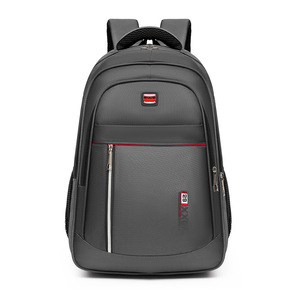 Men's Oxford Cloth <b>Backpack</b> Gray 20-35L <b>Large</b> Capacity Business Travel Computer Bag - Product Image 5