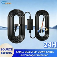 Kit de câblage pour caméra embarquée 12V 24V vers 5V 2A avec port USB, idéal pour DVR et GPS, pour mode de stationnement 24 heures, kit d'alimentation pour caméra embarquée