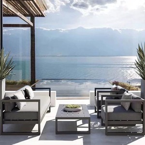 Luxury <b>Garden</b> Sectional Outdoor Outdoor Aluminum <b>Garden</b> <b>Set</b> Comfortable Waterproof Cushion Patio Furniture - Product Image 4