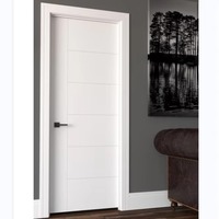 Porte intérieure moderne en bois et panneau de fibre de verre ISO9001 pour villas et maisons, étanche et ignifuge, surface finie