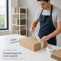 Ruban adhésif en papier kraft renforcé pour l'expédition de colis, l'emballage de palettes, l'entreposage et la distribution