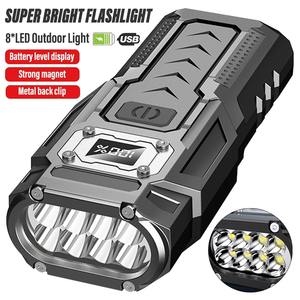 Super Bright LED Flashlight Rechargeable Torch Portable Work <b>Light</b> Outdoor Camping <b>Light</b> with High Brightness COB Side <b>Light</b> - Product Image 1