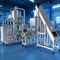 Ligne d'équipements de transformation des boissons pour usine de jus de fruits |   Machine de broyage, de pulpage et de pasteurisation |   MOQ personnalisé pour la vente en gros