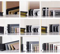 Plinthe en aluminium série 6000, profilé encastré pour joint d'ombre, bande de plinthe de 50 mm, pour pose de revêtement de sol, pliage, découpe, usage construction