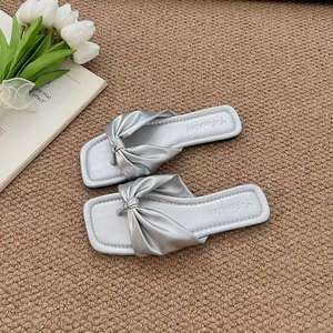 Sandalias Planas con Correa en el Tobillo para Mujer, con Hebilla, Transpirables, Estilo Playa, Modernas, Sencillas y Cómodas - Product Image 5