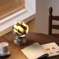 Lámparas de Mesa LED Modernas de Diseño Vintage con Base de Mármol, Decorativas, con Batería, Regulables, para Dormitorio, Mesita de Noche, Restaurante o Bar