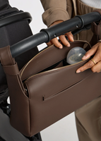 Sac de rangement pour poussette en cuir végétalien imperméable de haute qualité avec lumière nocturne, OEM ODM