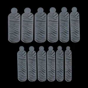 Wholesale Design Zebra Stripes Reusable Soft Gel Nail Form Silicon Pad 3D Silicon Dual Nails Tips Pads Sticker