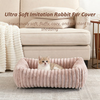 Coussin de couchage confortable et moelleux pour animaux de compagnie, matériau respirant et doux pour la peau, service de personnalisation du logo, utilisable comme lit pour chien ou chat