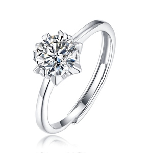 CANNER Classic <b>Rings</b> Women 1 Carat Vvs Diamond Engagement Moissanite <b>Rings</b> for Women S925 Sterling Silver Wedding <b>Open</b> <b>Rings</b> - Product Image 3