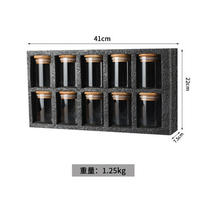 Bouteille en verre personnalisée pour le stockage des épices OEM & ODM lot de bocaux en verre vente de gros ensemble de bocal en verre avec couvercle en bambou - Product Image 5