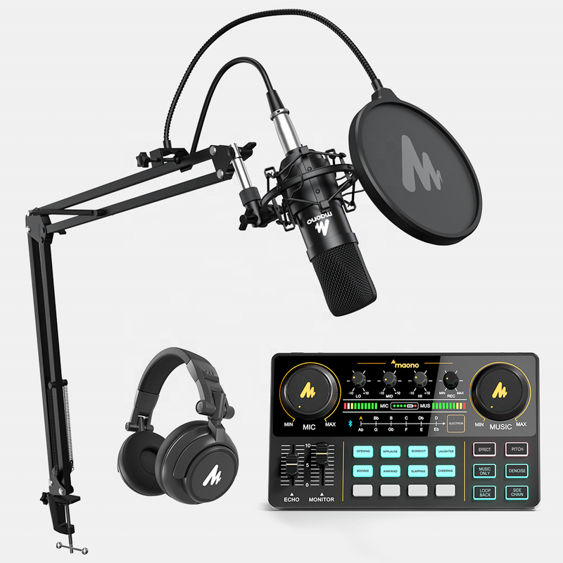 MAONO Professional Audio Interface Podcast Mixer