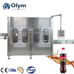 Máquina automática de llenado de refrescos de carbonato 3 en 1 para línea de producción completa