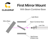 Cloudray CL98 Laser-Mechanikteile Strahlkombinierer-Basis /Strahlkombinierer-Set /E-Serie 1. Spiegelhalterung für CO2-Lasermaschine