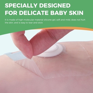 Shawphy Pembalut Kapas Tahan Air Ramah Kulit Plester Luka Transparan 8*8cm untuk Bayi Baru Lahir, Bayi, dan Plester Hernia Umbilikalis - Product Image 5