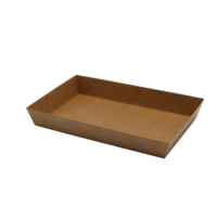 Boîte en papier kraft écologique pour animaux de compagnie couvercle recyclable UV avantage emballage de livraison de qualité alimentaire pour la stratification des aliments pour bébés Sushi Matt