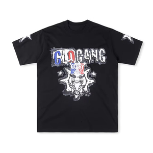 เสื้อยืดลายกราฟฟิตี้วินเทจ Glo Gang <span class=keywords><strong>Boyz</strong></span> Worldwide สำหรับผู้ชาย ผู้หญิง เสื้อผ้าลำลองทรงหลวม - Product Image 2
