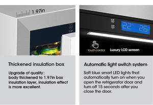 American home bar réfrigérateur eau boissons aux fruits refroidissement haut de gamme <span class=keywords><strong>tactile</strong></span> contrôle numérique 24 intégré bar réfrigérateur - Product Image 3