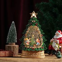 Décorations de Noël scintillantes les plus vendues : Scène de neige, sapin de Noël, Père Noël, en plastique avec fonction de décompression