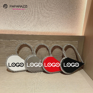 Paparazzi PA0555 Túi Xách Tay Và Ví Cầm Tay Oem Cho Nữ Ví Cầm Tay Da Thuần Chay Đính Đá Pha Lê Hình Trái Tim Nhỏ Cho Nữ Túi Buổi Tối - Product Image 2