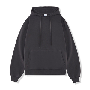 Custom con stampa DTG pesante francese spugna 380GSM cotone felpa squadrata in bianco oversize da uomo con cappuccio Zip up per l'<span class=keywords><strong>inverno</strong></span> - Product Image 3