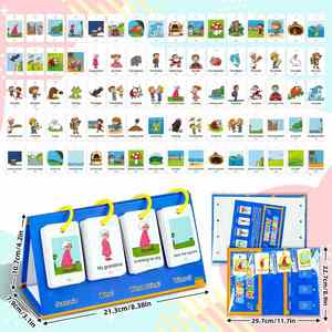 Juguete Educativo para el Aprendizaje del Lenguaje en el Aula, Educación Preescolar, Terapia del Habla, Niños Aprenden a Leer, Tabla de Construcción de Frases - Product Image 6