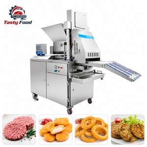 Máquina Industrial para Prensar Hamburguesas, Cinta Transportadora de 400 mm de Ancho, Grosor Ajustable de 6-25 mm, Máquina Formadora de Nuggets de Carne - Product Image 1