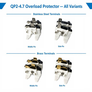 Relais de démarrage QP2-4.7 1 broche Relais de démarrage de réfrigérateur avec protection contre les surcharges de réfrigérateur 6750C-0005P Relais QP2-4r7 - Product Image 6