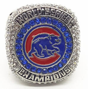 Bague de championnat des Cubs de Chicago plaquée or rose en alliage de zinc avec cristaux en strass, ensemble de bagues pour homme, souvenir de collection, cadeau d'anniversaire - Product Image 1