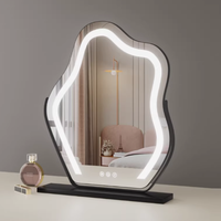 Miroir de maquillage LED en forme de nuage, miroir de vanité à commande tactile avec éclairage réglable pour la table de maquillage de la chambre à coucher