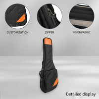 Sac à dos pour guitare électronique violon portable durable imperméable rembourré avec sangle d'usine OEM Noir 110x45cm