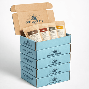 Coffee Sachets Packaging for Online Brands Corrugated Mailer <b>Box</b> E Flute Foldable Mailer <b>Box</b> Custom Packaging - Product Image 5